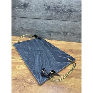 Michael Aram Calla Lily Midnight Black Granite Cheese Board 15x10”